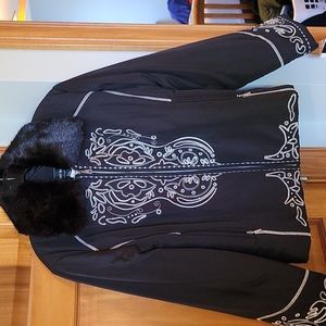 Womens embroidered winter coat